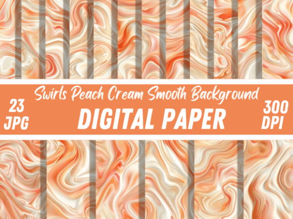 Abstract Swirls Peach Cream Backgrounds: Soft Fluidity for Modern Projects
