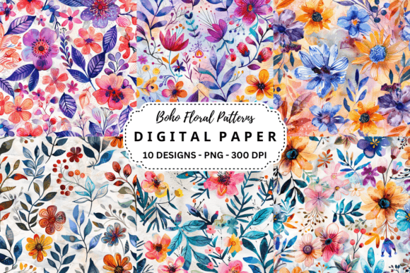 Boho Floral Patterns Backgrounds: A Creative Toolkit
