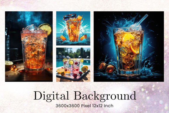Cocktail Party Drink Backgrounds: A Digital Design Menu