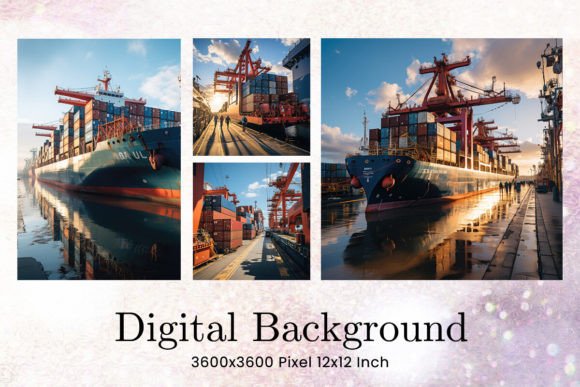 Container Backgrounds Port Wallpaper: Versatile Digital Papers
