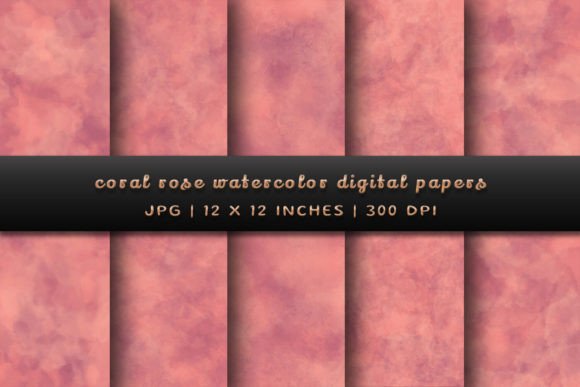 Coral Rose Watercolor Backgrounds: Soft Elegance for Modern Design