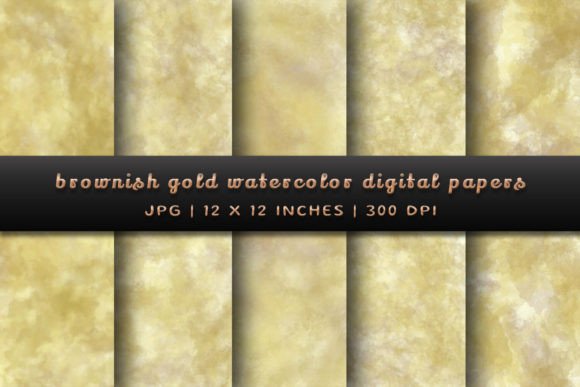 Elevate Your Brand with Brownish Gold Watercolor Backgrounds