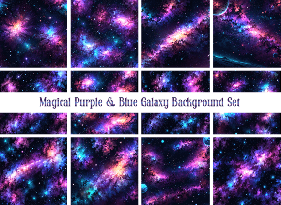 Elevate Your Visuals: The Power of Magical Purple & Blue Galaxy Backgrounds