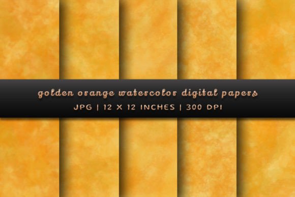 Golden Orange Watercolor Backgrounds: Your New Design Secret Weapon