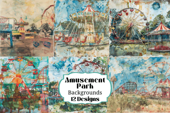 Infuse Whimsy and Joy: Using Amusement Park Watercolor Backgrounds