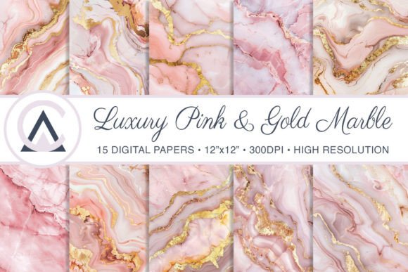 Luxury Pink and Gold Marble Backgrounds: Elevate Your Creative Projects
