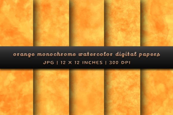 Orange Monochrome Watercolor Backgrounds: A Creative Asset