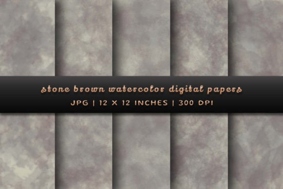 Stone Brown Watercolor Backgrounds: Earthy Textures for Modern Design