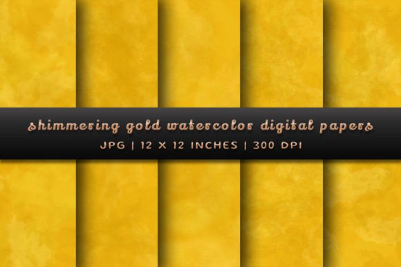 Transform Your Designs with Shimmering Gold Watercolor Backgrounds
