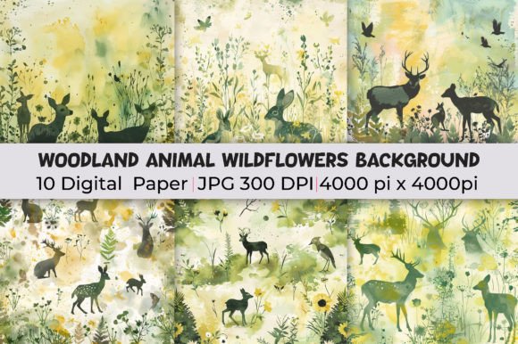 Woodland Animals Wildflowers Backgrounds: A Designer's Secret Weapon
