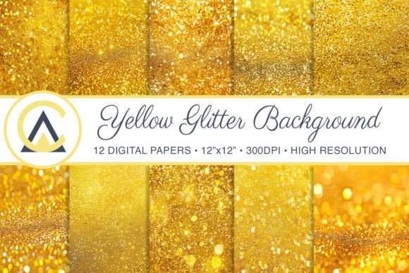 Yellow Glitter Digital Paper Backgrounds: A Designer's Guide